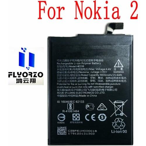 100% Brand new High Quality 4000mAh Nokia HE338 Battery For Nokia 2 Mobile Phone