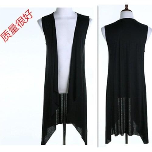 S-5XL 2017 New Men fashion dj costume Hair Stylist Individuality long all-match cardigan vest plus size clothing singer costumes