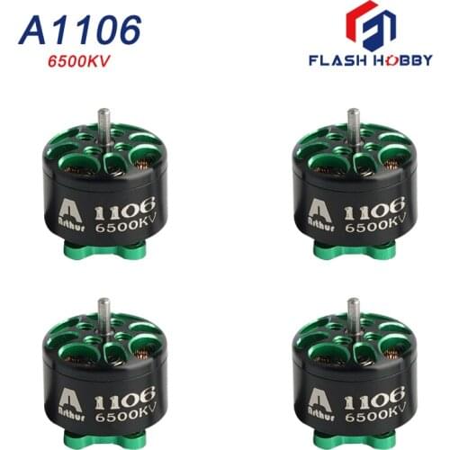 4pcs/lot Flash Hobby Arthur series1106 4500KV 6500KV Brushless Motor Mini RC Motor for FPV Racing Multicopter Part