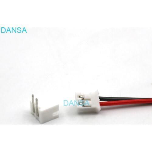 50sets Mini Micro PH2.0 JST 2.0mm Pitch 2Pin Side Entry Connector with 1007 26AWG 10cm To 25cm Electronic Wire Cable Pin header