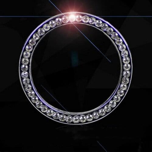 Car styling,Diamond ignition switch cover decoration stickers protection circle For Citroen C-Quatre C-Triomphe Picasso C1 C2 C3