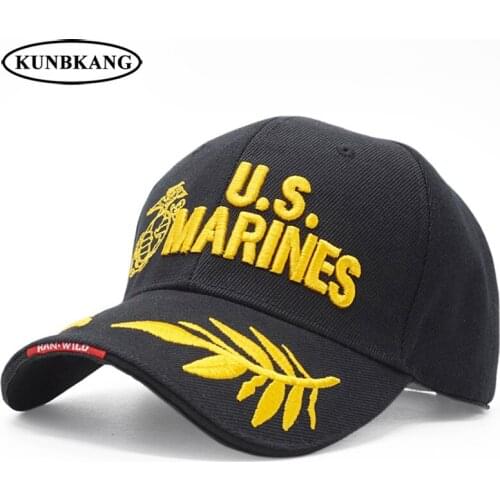 High Quality Men US Marine Baseball Cap Embroidery Army Snapback Dad Hat Cotton Outdoor Navy Seal Casquette Tactical Trucker Cap