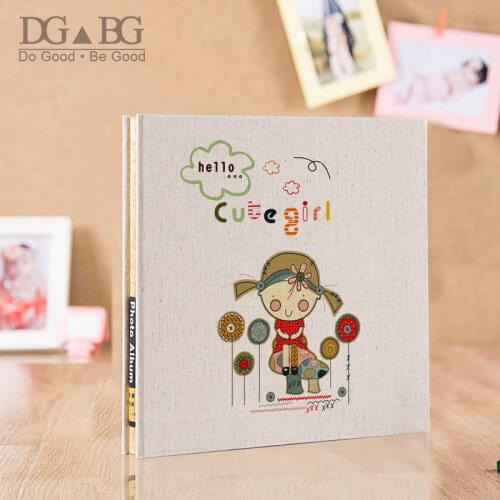 DIY Photo Album Photos Large Kids Family Photo Albums Cute Girl Album Childrens Gift Self-Adhesive Dust-Free air-Free Glue Free