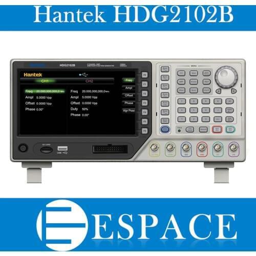 HANTEK HDG2102B Arbitrary Waveform Function Generator 2CH 100Mhz 16Bit 250MSa 64M Memory Free Ship