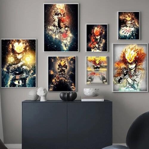 HD Prints Canvas Posters Modern My Hero Academia Anime Pictures Nordic Style Painting For Wall Art Living Room Home Decor Frame