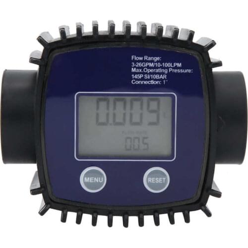 K25 1in Digital Turbine Flowmeter Diesel Fuel Pump Pipeline Liquid Flow Meter DC2.3-3.3V