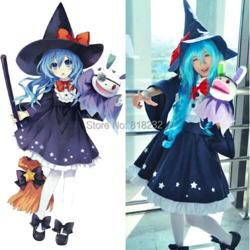 DATE A LIVE Yoshino Halloween Evil Female Outfit Uniform Dress Cosplay Costumes