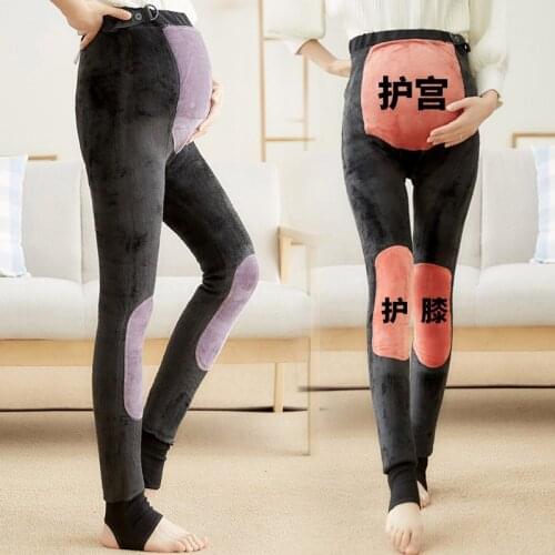 Winter High Waist Warm thickening Maternity Leggings for Pregnant Women Doll Pregnancy Leggings Pants Maternity Clothes Autumn
