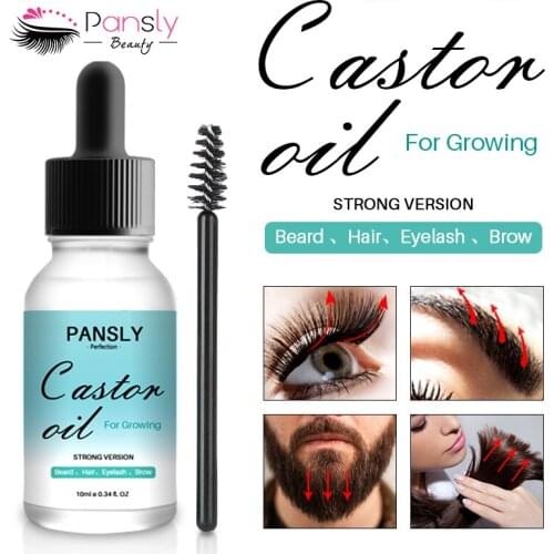 Castor Oil Eyebrow Eyelash Growth Treatment Lash Lift Essential Oil Base Oils Hair Beard Care