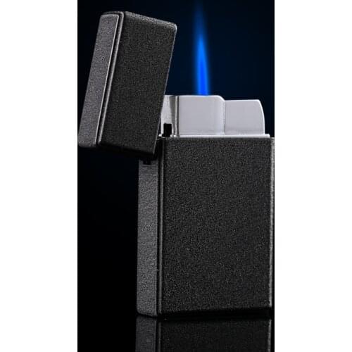 Compact Jet Butane Lighter Metal Torch Turbo Lighter 1300 C Fire Windproof Ping Sound Cigar Pipe Lighter No Gas