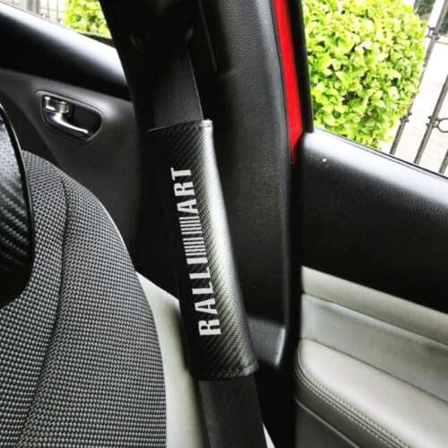 For Mitsubishi Lancer Asx Outlander Pajero Ralliart PU Fashion Car Seat Belt Shoulder Pads Auto Seat Belt Cover Car Accessories