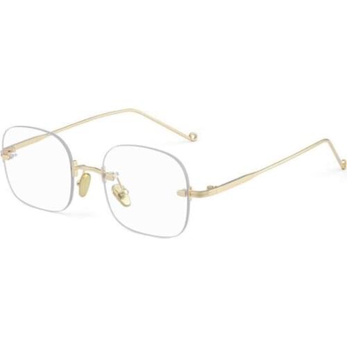 New Fashion Metal Rimless Anti Blue Light Unisex Finished Myopia Glasses Women Men Transparent Glasses Computer Protective Gafas