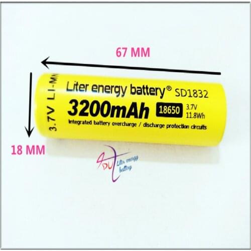 New Original 18650 NCR18650B Rechargeable Li-ion battery 3.7V 3200mAh Flashlight batteries use There is no PCB protection