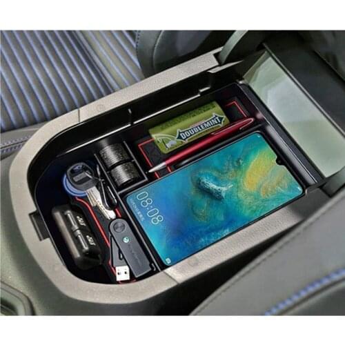 Armrest Car Storage Box Organizer Interior Center Console Holder Tray For Automobile RAV4 2019-2020