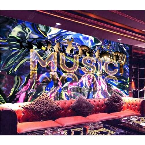 Custom photo wallpaper for walls 3 d murals Modern Cool fashion bar ktv music nightclub tooling background wall paper home decor