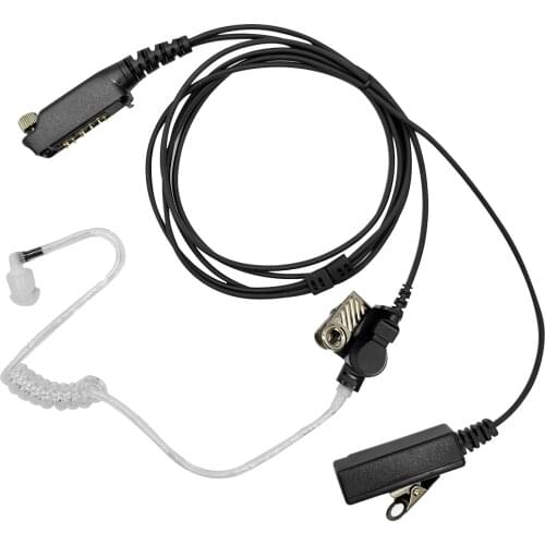 Walkie Talkie Transparent Acoustic Tube Earpiece/Headset with Mic Security Surveillance Earphone for Two Way Radios