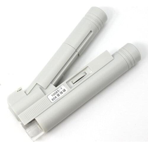 Datyson with White LED Light Source Pocket Microscope Portable V-type Hand-held Microscope 80X