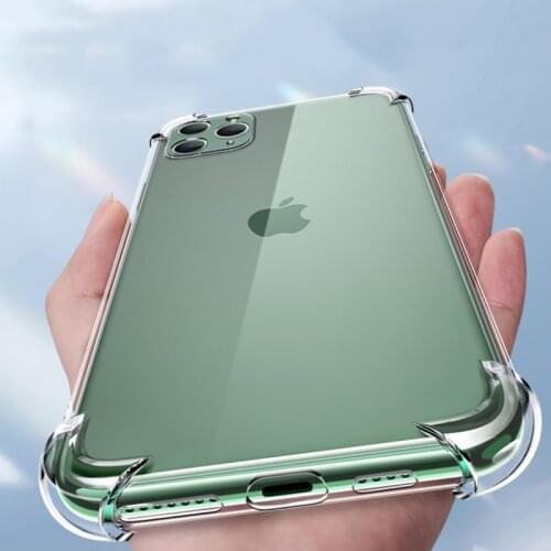 Shockproof Silicone Phone Case For iPhone 7 8 6 6s Plus X XR XS 11 12Pro Max 5 5s SE 2020 Transparent Protection Back Cover Case