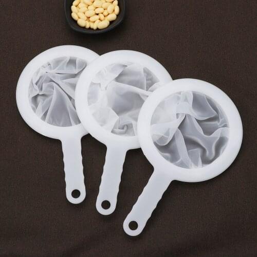 100/200/400 Mesh Fine Mesh Strainer Kitchen Nylon Mesh Filter Spoon For Soy Milk Coffee Milk Yogurt Net Strainer Kitchen Gadgets
