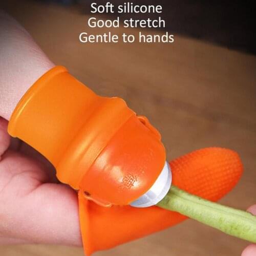 Silicone Thumb Cutter Finger Knife Protector Thumb Cutter With Finger Protectors Finger Cots Vegetable Knife Plant Picking Tool