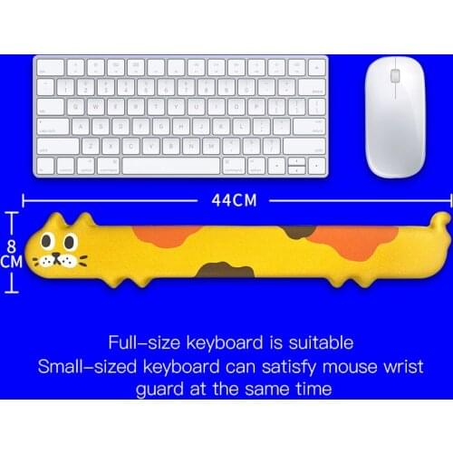 Cute Cat Keyboard Pad Silicone Wrist Mouse Pad Memory Cotton Mouse Configuration Wrist Pad Desktop Office Keyboard Universal Pad