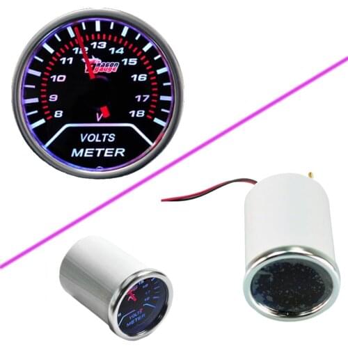 EE support Car Motor Universal Smoke Len 2" 52mm Indicator Volt Voltage Gauge Meter