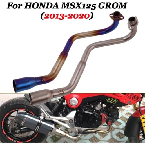 Slip On For Grom M3 MSX 125 MSX125 GROM Motorcycle Exhaust System Muffler Tube Front Connect Middle Pipe Exhaust Monkey MSX125