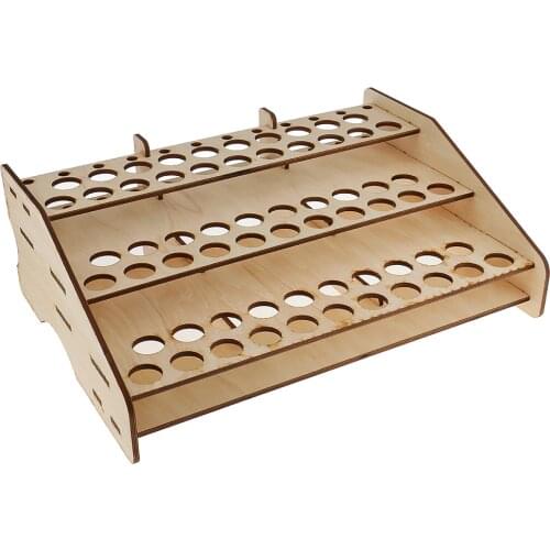 1Pcs Wood Paint Rack Shelf Pigment Ink Bottles Organizer Storage Stand Holder