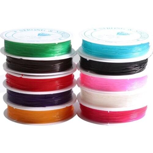 10 Roll/Set 0.8mmx6m 10 Colors Stretchy Elastic Rope String Line Cord Beading Beads for DIY Jewelry Bracelet Necklace Making