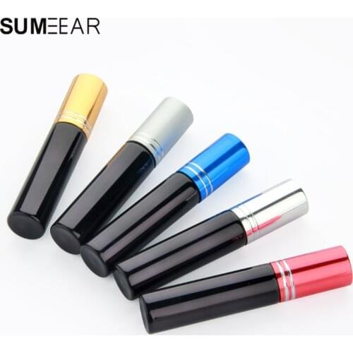 10Pieces/Lot 5ml 10ml mini spray perfume bottle Black glass empty bottle Aluminum nozzle Perfume Bottles Wholesale