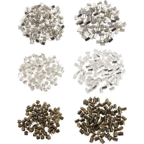 100 Pieces Clasps Clamps Fasteners End for Jewelry Making