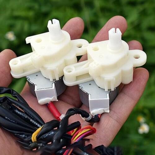 2PCS Mini DC 12V Electric Valve Motor 4-phase 5-wire Stepper Motor 30MM Stepping Gear Double Gear Box for Diy Valve Control