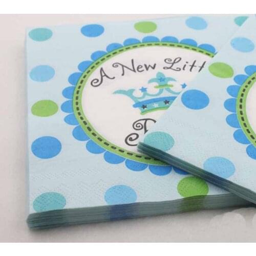 Ynaayu 20pcs/set Birthday Party Napkins Priness Paper Napkins 33*33cm Disposable Tableware 100% Nature Wood For Party Supples