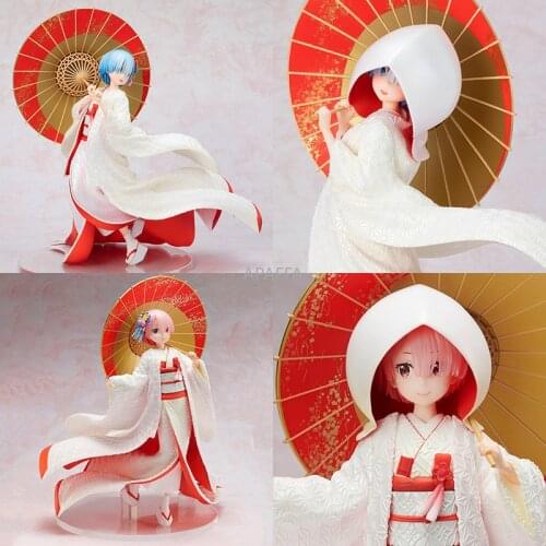 29cm Anime F:NEX Re:Life In A Different World From Zero Ram/Rem Shiromuku Ver. Action Figure Collection PVC Model Toy Collection