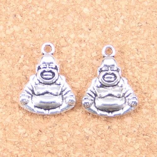 54pcs Charms two sided buddha 20x16mm Antique Pendants,Vintage Tibetan Silver Jewelry,DIY for bracelet necklace