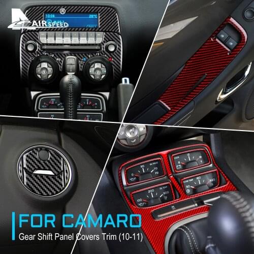 AIRSPEED Carbon Fiber for Chevrolet Camaro 2010 2011 Accessories Auto Special Interior Trim Cover Sticker Decoration Car Styling