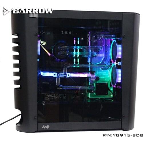 Barrow Acrylic Board as Water Channel use for IN WIN 915 Computer Case use for Both CPU and GPU Block RGB Light to AURA