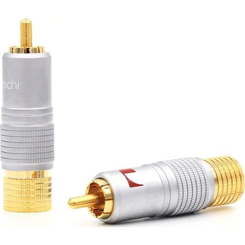Nakamichi RCA Plug Audio Cable Connector Socket Adapter Factory High Quality 24K Glod Plated+ Shipping Free +100% New
