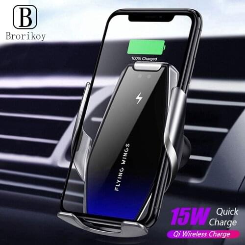 15W Qi Wireless Car Charger Stand Phone Wireless Fast Charging for Samsung iPhone 11 Xiaomi Quick Charge Original Car Chargers