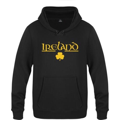 Mens Hoodies Ireland Irish Clover Printed Hoodie Men Fleece Long Sleeve Mans Sweatshirt Pullover Hip Hop Streetwear Tracksuit
