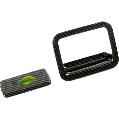 For Toyota Rav 4 Rav4 2019-2021 Glove Storage Box Adjust Switch Button Cover Trim Carbon Fiber Color ABS Interior Moulding