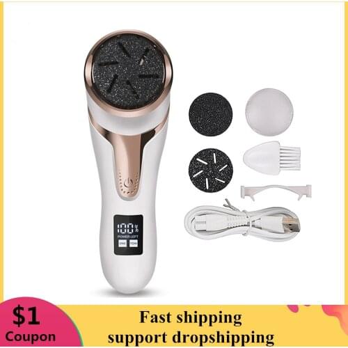 Electric File For Feet Pedicure Machine Foot Grinding Trimmer Dead Skin Remover Callus Rechargeable Foot Care Tool Scrubber New