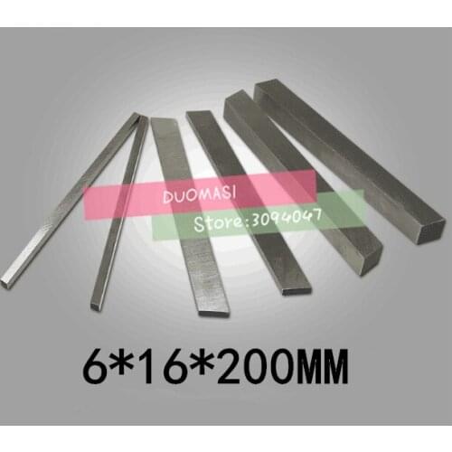 HRC60 6*16*200mm High-speed steel Sharp steel STEEL BILLETS blade Flat HSS Turning tool DIY knife material, Lathe tool