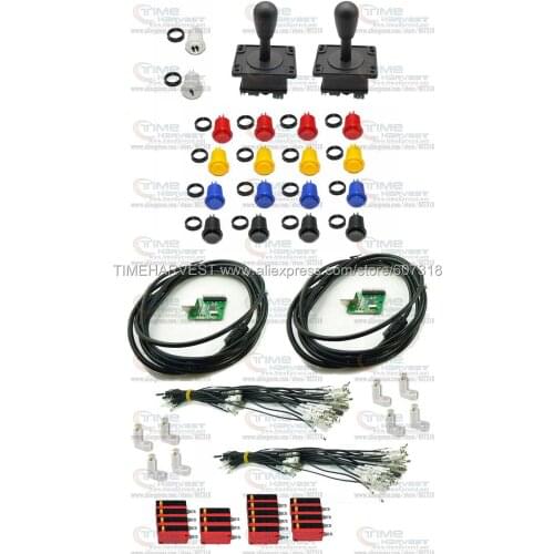 Arcade parts Bundles kit With American Joystick buttons 2 x Zero Delay 1 player USB Encoder board Build Up Arcade Game Machine