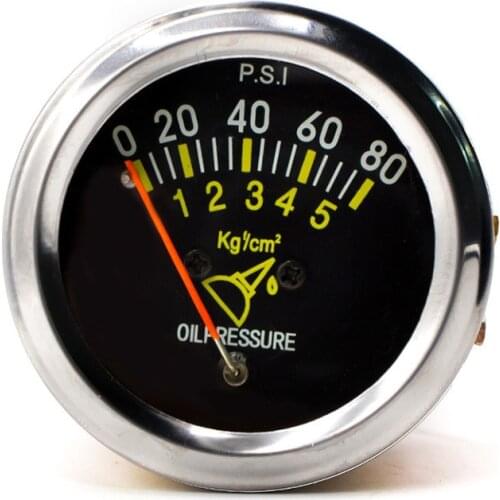 Oil Pressure Gauge 2" 52mm 12V Universal Auto Car 0-80Bar Oil Press Gauge LED Meter with Sensor For 12V Racing Gauge 1PC
