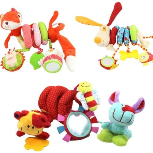 Cute Spiral Activity Stroller Car Seat Cot Lathe Hanging Babyplay Travel Toys Baby Rattles Infant Toys 20% off