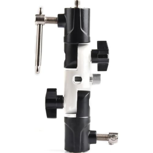 Supon Multi-function Flash Metal U Holder Bracket with Adjustable Hot Shoe Mount for Studio Photography Lambency umbrella