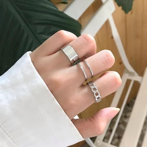 3Pcs/set Hip hop Version Joint Rings Vintage Korean Simple Design Joint Rings Sets for Women Punk Jewelry Gift anillos