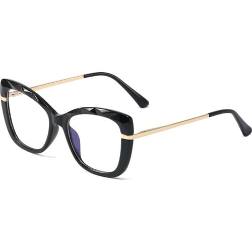 Fashionable New Diamond-Cut Frontier Blue Ray for Women and Men Eye Protector TR90 Full-Frame Spring-Legged Plain G
