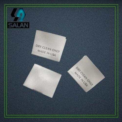 Wholesale stock printed tags made in USA labels Customized Garment center fold Shoe Labels Printed Care Label Tag Label Ribbon